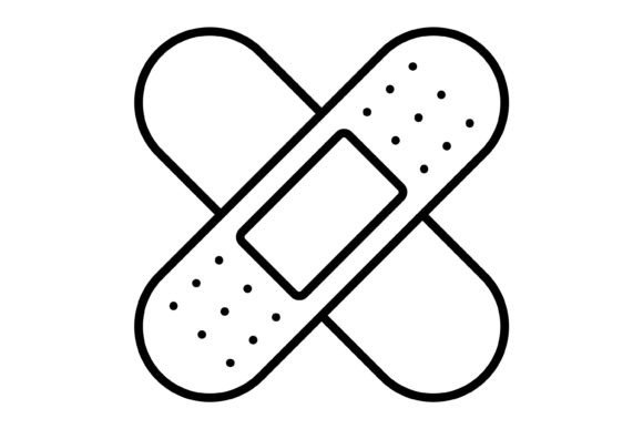 Bandages Outline Icon: A Versatile Design Asset for Modern Projects