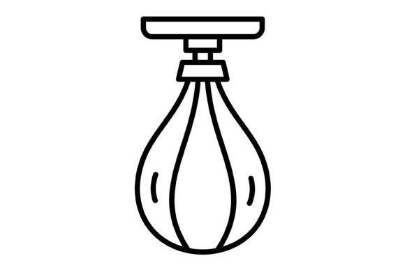 Boxing Bag Outline Icon: Your Versatile Design Asset