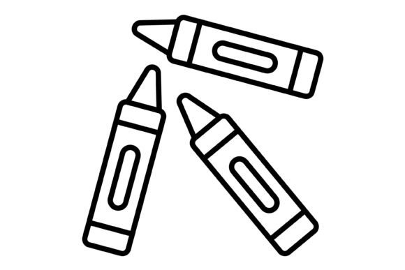 Crayons Outline Icon: Your Go-To for Friendly Visuals