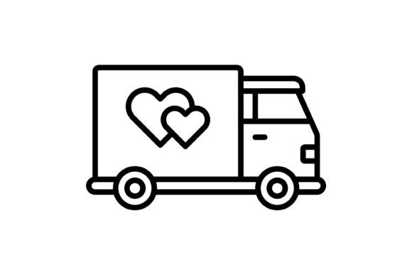 Delivery Truck Outline Icon: Versatile Design Asset