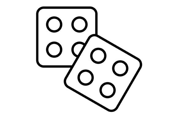 Dice Outline Icon: A Clean Vector for Modern Design