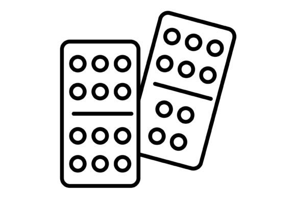 Dominoes Outline Icon: A Designer's Versatile Asset