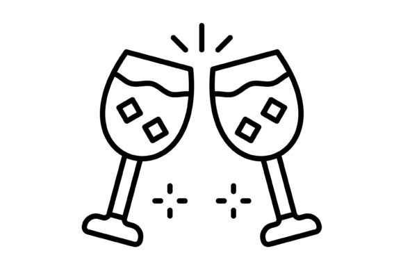 Essential Design Assets: Cheers Outline Icon for Creative Pros