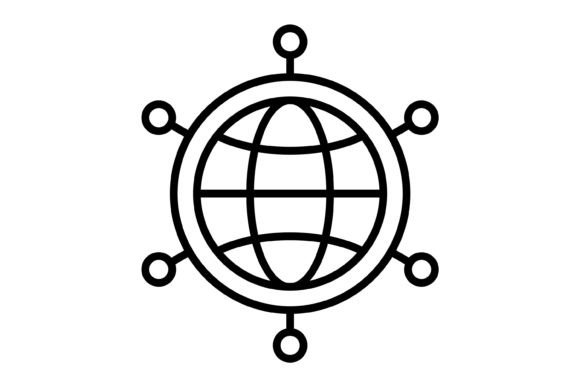Global Network Outline Icon: A Designer's Go-To Asset