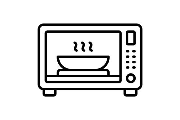 Microwave Oven Outline Icon: A Modern Design Essential