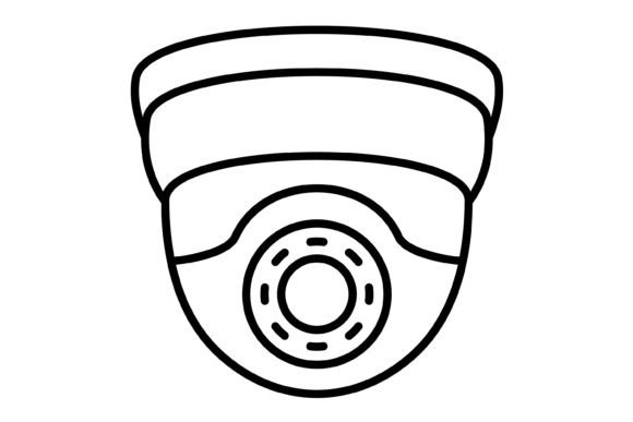 Modern Security Visuals: The CCTV Outline Icon Set