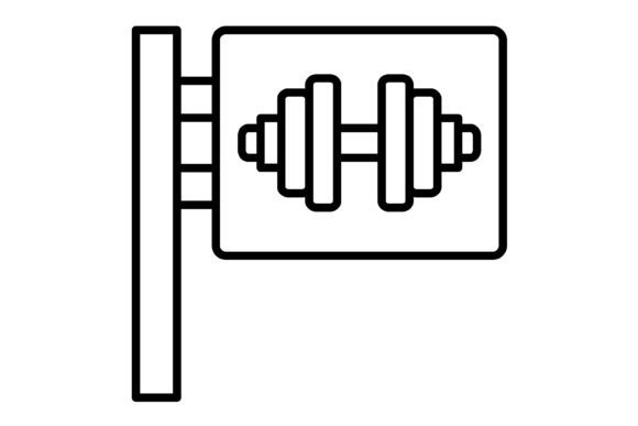 Practical Applications for the Gym Sign Outline Icon