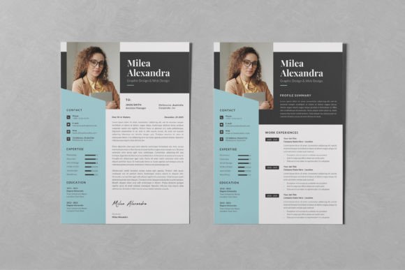 Resume/CV PSD Design Templates Vol 119: A Modern Professional Edge