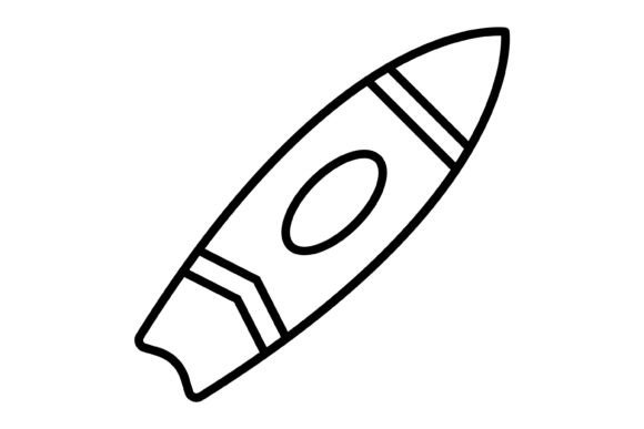 Surfboard Outline Icon: Your Go-To Design Asset for Coastal Vibes