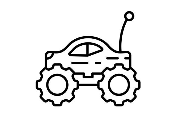 The RC Car Outline Icon: A Modern Design Asset