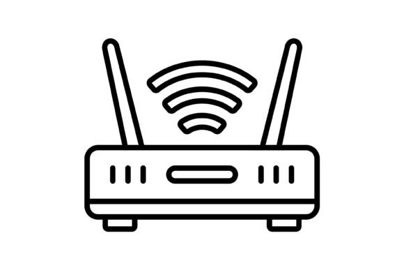 The Wifi Router Outline Icon: A Designer's Go-To for Modern Connectivity