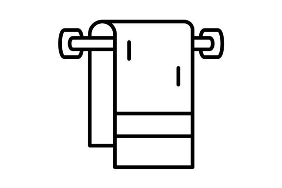 Towel Outline Icon: Clean Versatility for Modern Projects