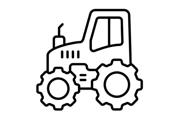 Tractor Outline Icon: A Versatile Asset for Modern Design