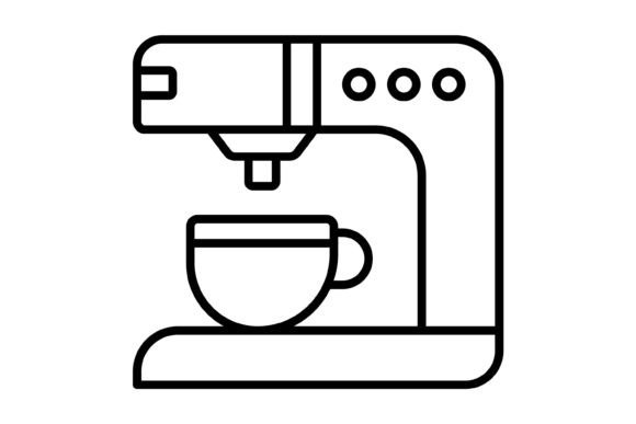 Using the Coffee Maker Outline Icon in Your Projects
