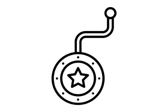 Yoyo Outline Icon: Versatile Vector Graphics for Modern Design